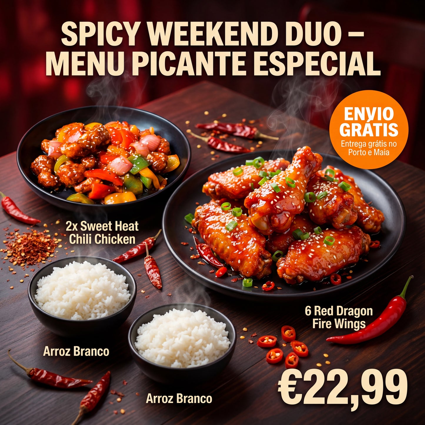 O Duo do Fim de Semana: Edição Doce e Picante (Menu Casal Picante)