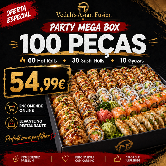 Party Mega Box Vedah’s — 100 Peças