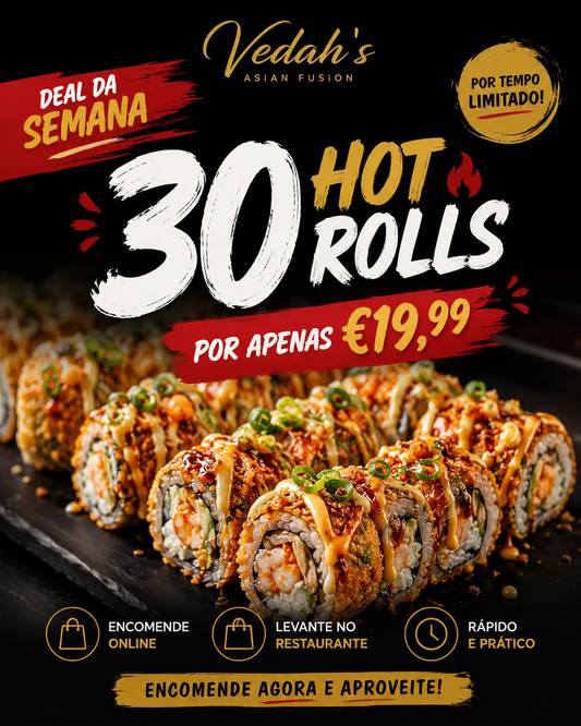 Oferta da Semana: 30 Hot Rolls