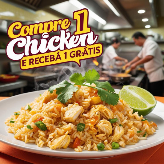 Arroz frito de frango (compre 1 e leve 1 grátis)
